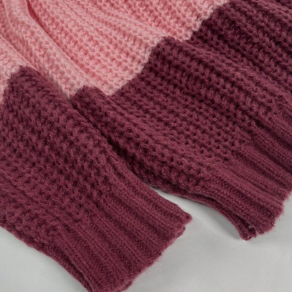 Multicolor Oversized Sexy Women's Off The Shoulder Sweater - Picture 6 of 7